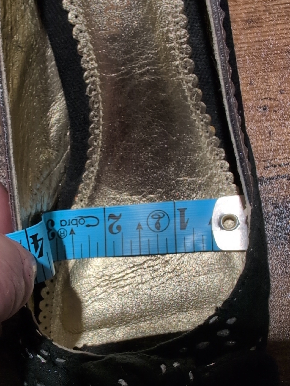 Sam Edelman Black & Silver Canvas Peep Toe Wedge Heels - Picture 16 of 16